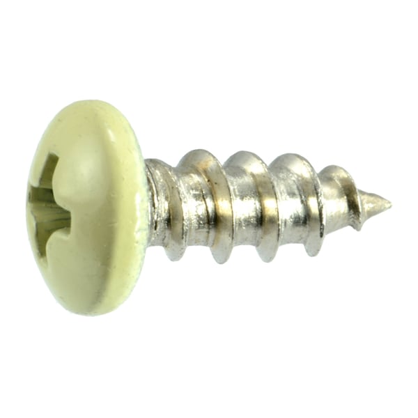 Midwest Fastener Sheet Metal Screw, #10 x 1/2 in, Painted 18-8 Stainless Steel Pan Head Phillips Drive, 15 PK 71008 - main